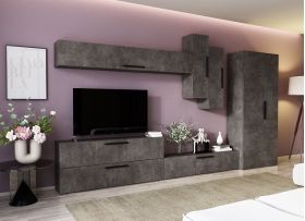 Living Pati 117 - Mobila Sufragerie Gri Beton