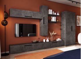 Living Pati 133 - Mobila Sufragerie Gri Beton
