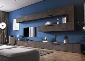 Living Pati 180 - Mobila Sufragerie Gri Beton
