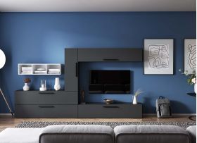 Living Pati 182 - Mobila Sufragerie Gri Antracit