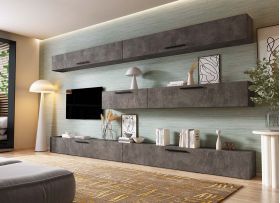 Living Pati 198 - Mobila Sufragerie Gri Beton