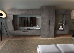 Living Pati 212 - Mobila Sufragerie Gri Beton