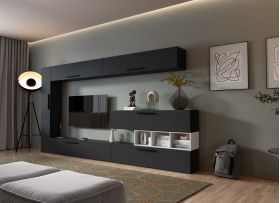 Living Pati 214 - Mobila Sufragerie Gri Antracit