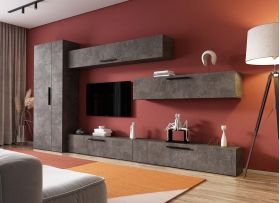 Living Pati 160 - Mobila Sufragerie Gri Beton