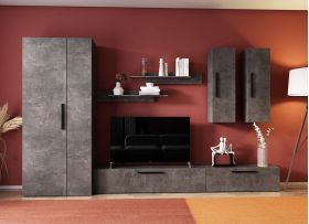 Living Pati 164 - Mobila Sufragerie Gri Beton