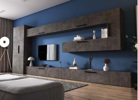 Living Pati 180 - Mobila Sufragerie Gri Beton