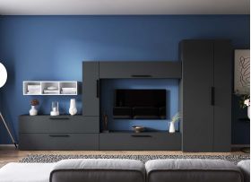 Living Pati 182 - Mobila Sufragerie Gri Antracit