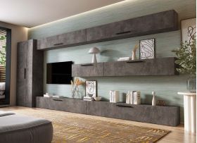 Living Pati 198 - Mobila Sufragerie Gri Beton