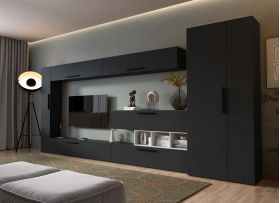 Living Pati 214 - Mobila Sufragerie Gri Antracit