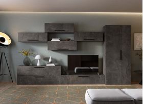 Living Pati 220 - Mobila Sufragerie Gri Beton