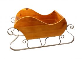 Decoratiune Craciun - Firwood Sleigh with Metal Gliders | Kaemingk