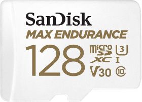 Card de memorie SanDisk micro SD Max Endurance Video 128 GB, Class 10, V30, UHS U3 + adaptor