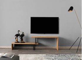 Comoda TV Ovit, Kalune Design, 120x35x45 cm, maro