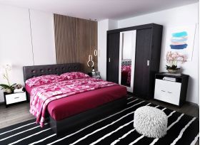 Pat Dormitor Tapitat Wenge Ferrara 180x200
