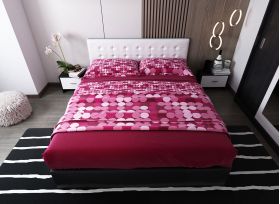 Set Mobila Dormitor Bingo F Tapitat Alb 7 piese