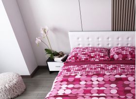 Set Mobila Dormitor Bingo F Tapitat Alb 7 piese