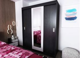 Set Mobila Dormitor Bingo F Tapitat Wenge - 4 piese