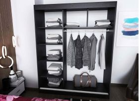 Set Mobila Dormitor Bingo F Tapitat Wenge - 4 piese