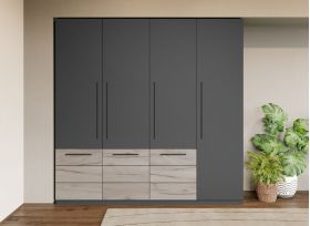 Set Mobila Dormitor Gri Noce C8