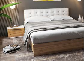 Set Mobila Dormitor Timea 4 piese Tapitat Alb