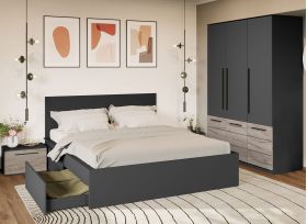 Set Mobila Dormitor Gri Noce C7