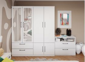 Set Mobila Dormitor Snow C15 cu oglinda