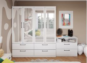 Set Mobila Dormitor Snow C28 tapitat / oglinda