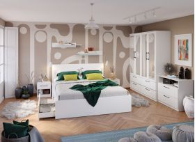 Set Mobila Dormitor Snow C17 cu oglinda