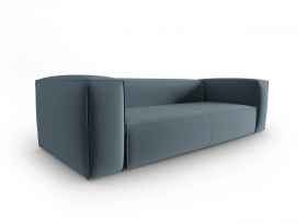 Canapea 4 locuri, Mackay, Cosmopolitan Design, 230x94x73 cm, catifea, albastru