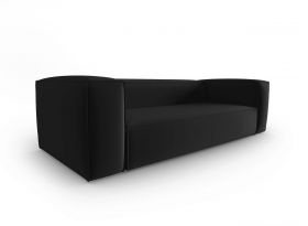 Canapea 4 locuri, Mackay, Cosmopolitan Design, 230x94x73 cm, catifea, negru