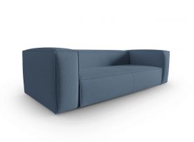 Canapea 4 locuri, Mackay, Cosmopolitan Design, 230x94x73 cm, catifea tricotata, albastru jeans