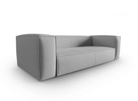 Canapea 4 locuri, Mackay, Cosmopolitan Design, 230x94x73 cm, catifea tricotata, gri