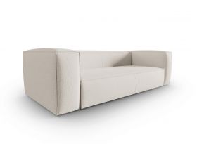 Canapea 4 locuri, Mackay, Cosmopolitan Design, 230x94x73 cm, catifea tricotata, ivoriu