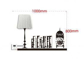 Aplica de perete cu sticker Lighting Shelf, Mauro Ferretti, 1 x E14, 8ES, 80x100 cm, plastic