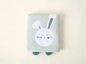 Prosop pentru bebelusi, Irya Home, Bunny, Bumbac, Verde menta