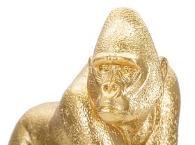 Decoratiune, Mauro Ferretti, Gorilla Side, 24.3 x 12.8 x 25 cm, polirasina, auriu