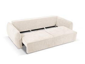 Canapea extensibila 3 locuri, Kaelle, Micadoni Home, BL, 244x97x91 cm, poliester chenille, bej deschis