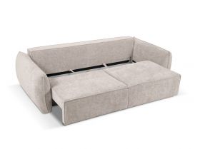 Canapea extensibila 3 locuri, Kaelle, Micadoni Home, BL, 244x97x91 cm, poliester chenille, bej