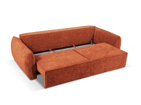 Canapea extensibila 3 locuri, Kaelle, Micadoni Home, BL, 244x97x91 cm, poliester chenille, caramiziu