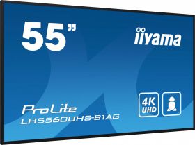 iiyama IIYAMA LH5560UHS-B1AG 55inch 3840x2160 UHD VA panel Haze 25perc 500cd/m Landscape and Portrait Wallmount Included (LH5560UHS-B1AG)