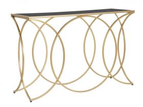 Consola Infinity, Mauro Ferretti, 120x40x79 cm, fier, auriu