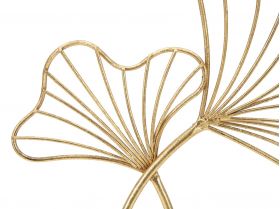 Decoratiune Double Leaves, Mauro Ferretti, 25x8.5x35 cm, fier, auriu