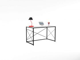 Birou, Puqa Design, Work, 121x72x60 cm, PAL, Alb/Negru