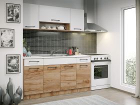 Set Mobila Bucatarie Gastro 160 Alb/Stejar - C21