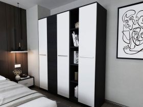 Set Mobila Dormitor Mario 3U 5 piese tapitat wenge