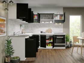 Set Mobila Bucatarie Colt Mina 240*240 Alb/Ferrara - C27