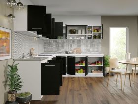 Set Mobila Bucatarie Colt Mina 300*240 Alb/Ferrara - C28