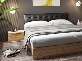 Set Mobila Dormitor Timea 5 piese Tapitat Wenge
