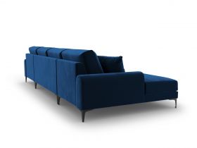 Coltar panoramic, Madara, Mazzini Sofas, 6 locuri, 334x182x90 cm, catifea, albastru regal