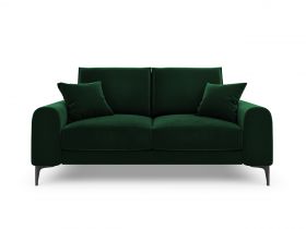 Canapea, Madara, Mazzini Sofas, 2 locuri, 172x102x90 cm, catifea, verde bottle